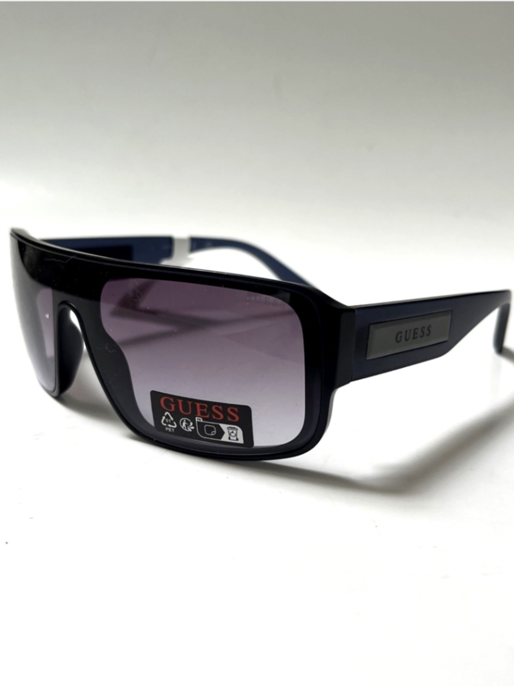 New GUESS Wrap Around Sunglasses GO00055 Acetate Frosted Navy Blue Matte